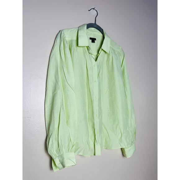 Ann Taylor Factory lime green button down shirt size S - Picture 1 of 9